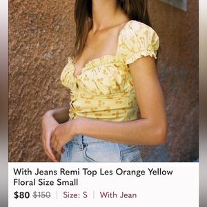With Jean Remi top floral yellow size S